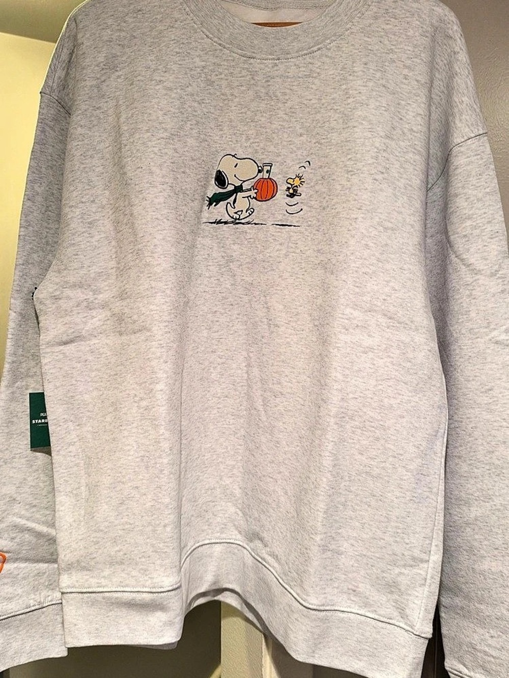Starbucks Peanuts + Starbucks Snoopy & Woodstock Pumpkin Spice Latte Crewneck
